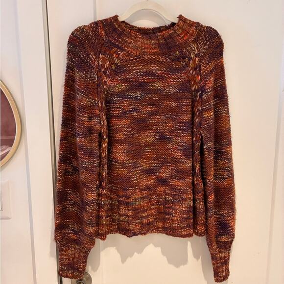 NEW Veronica Beard Burgundy Malie Marled Wool Sweater Sz Large MSRP $468 - Picture 6 of 14